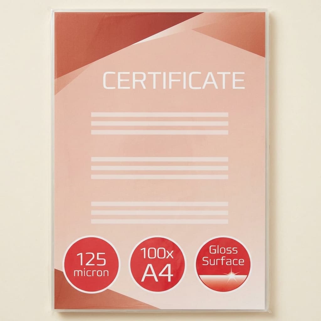 Laminovacie fólie A4: 125 mikrónov pre ochranu materiálov - Montessori Material | Faborino