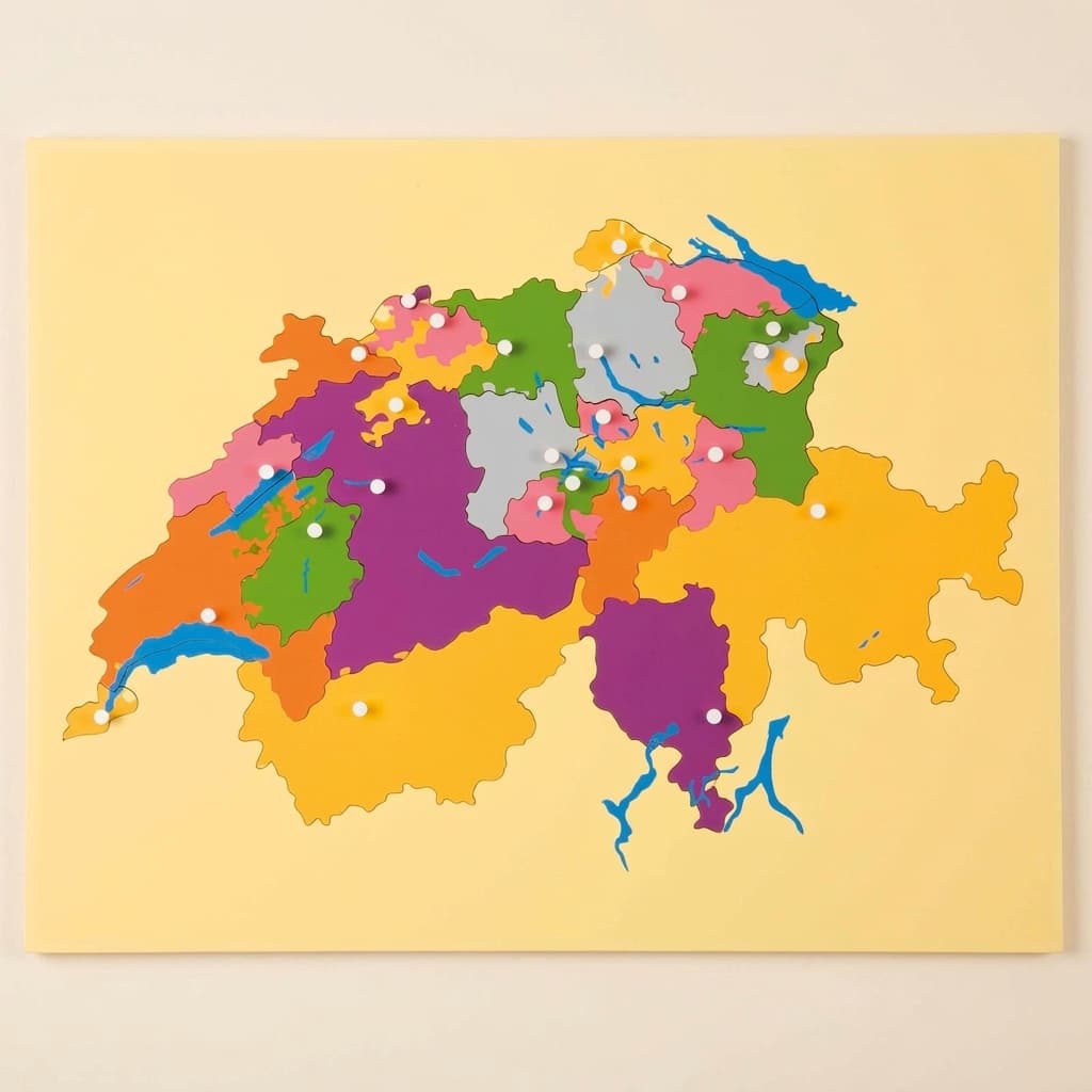 Puzzle mapa: Švajčiarsko